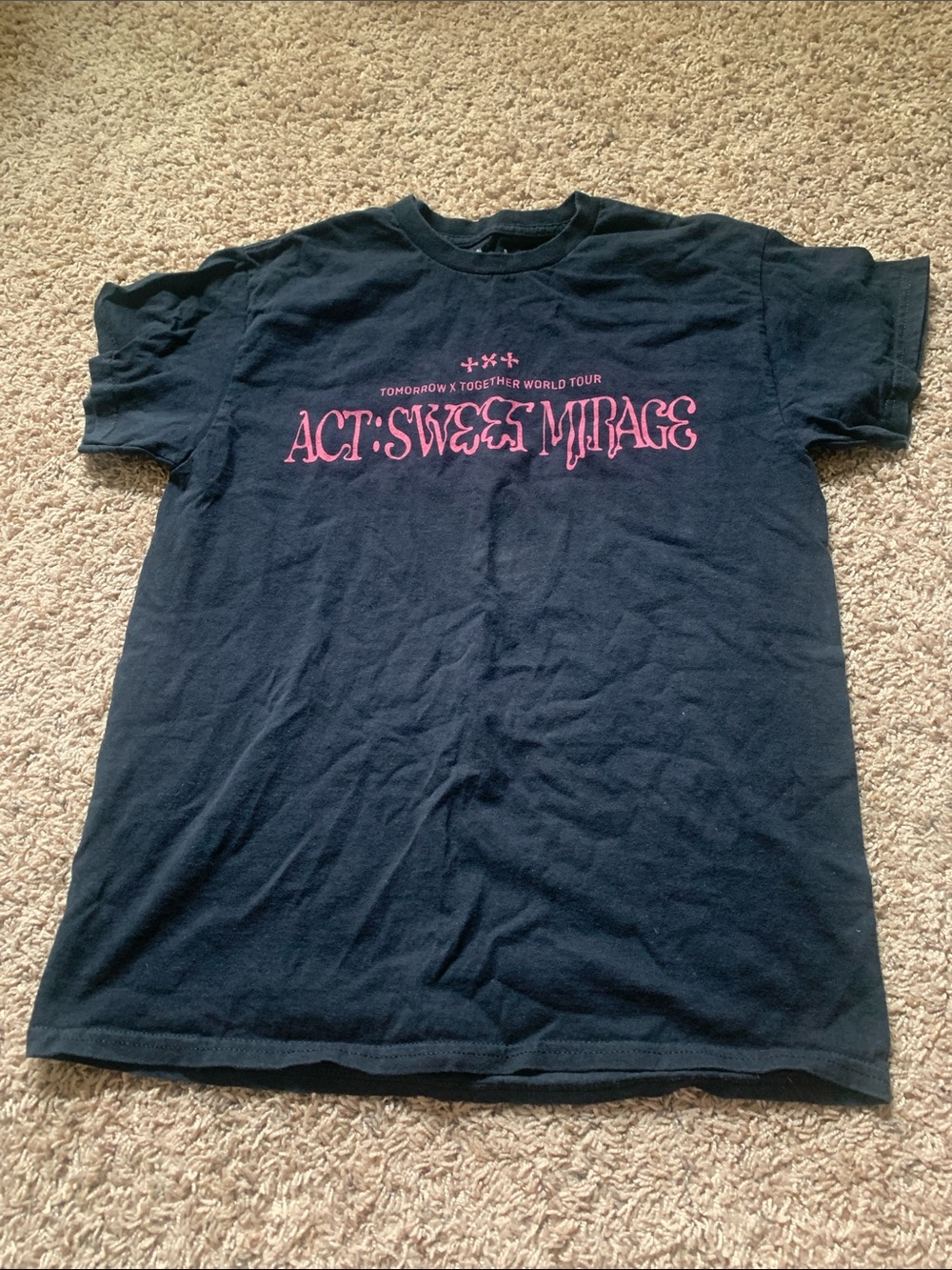 ACT: Sweet Mirage Short Sleeve Tee - Black with Pink Logo